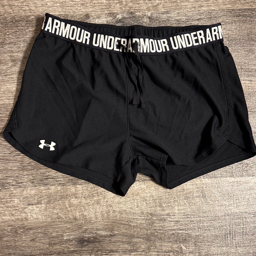Under Armour Black Women's Athletic Shorts with Branded Waistband